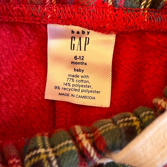 Baby Gap Boy or Girl Red Tartan Plaid Holiday Set - Size 6-12 Months - Picture 14 of 14